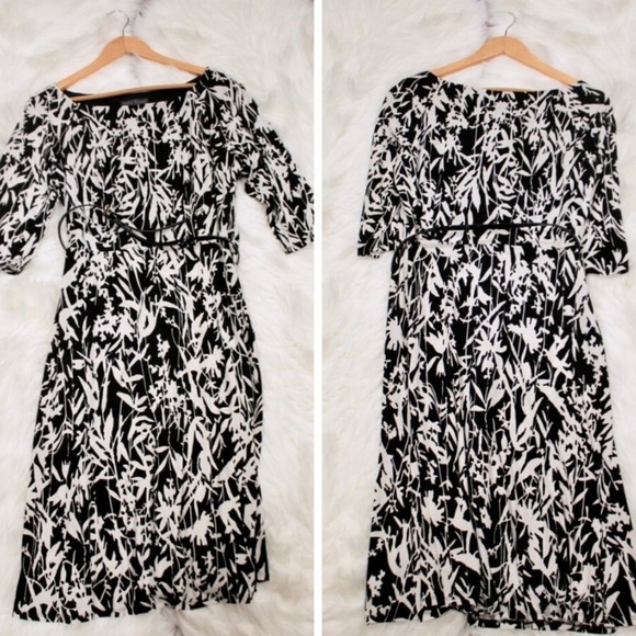 Sleeve Belted Midi Dress 